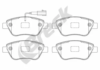 Комплект тормозных колодок, дисковый тормоз BRECK купить